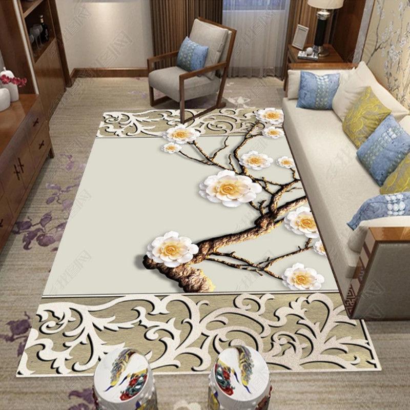New Chinese Living Room Carpet Home Luxury Bedroom Bedside Large Area Mat Office Commercial Carpets Washable Entrance Doormat