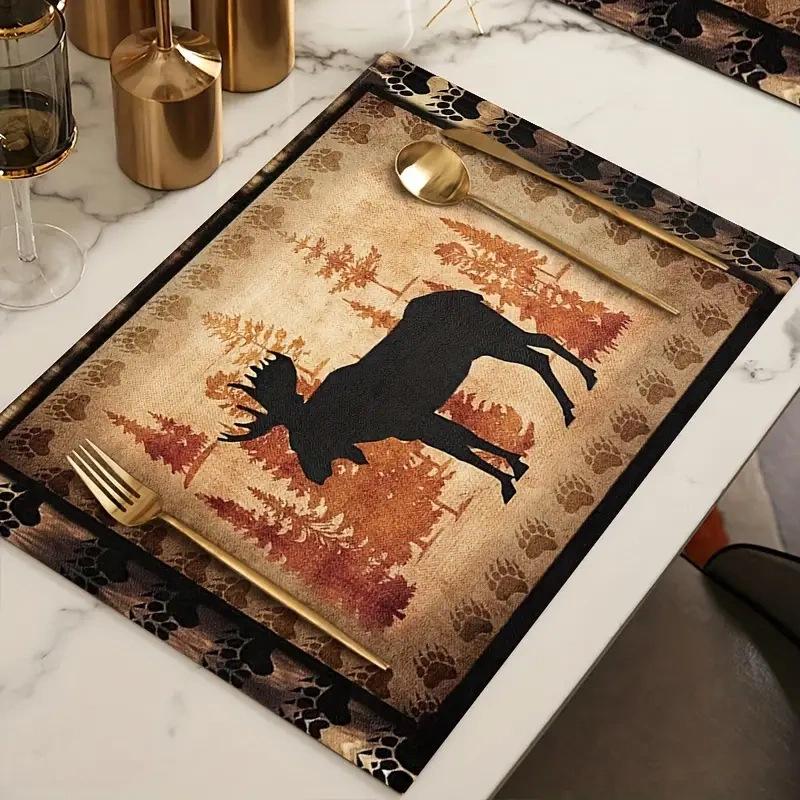 Printed Festival Party Placemats: Stain-Proof, Heat-Resistant Table Decoration