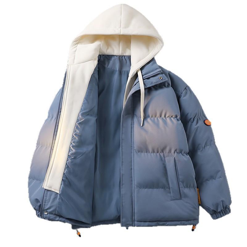 Down Cotton Jacket Men's Winter New Thickened Cotton Jacket Loose Plus Size Padded Jacket Cotton Jacket