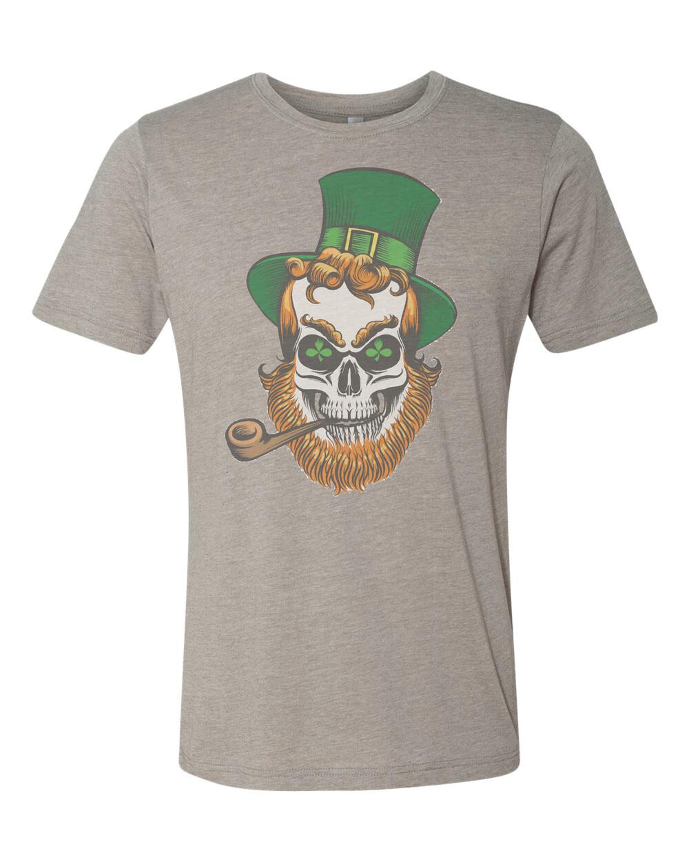 

Leprechaun Skull St Patrick s Day St Pat s Hat Pipe Drinking Men s Tee Shirt 5XL різнокольоровий