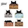 Fun Cat Door Hanger Shaped Welcome Sign Durable Wooden