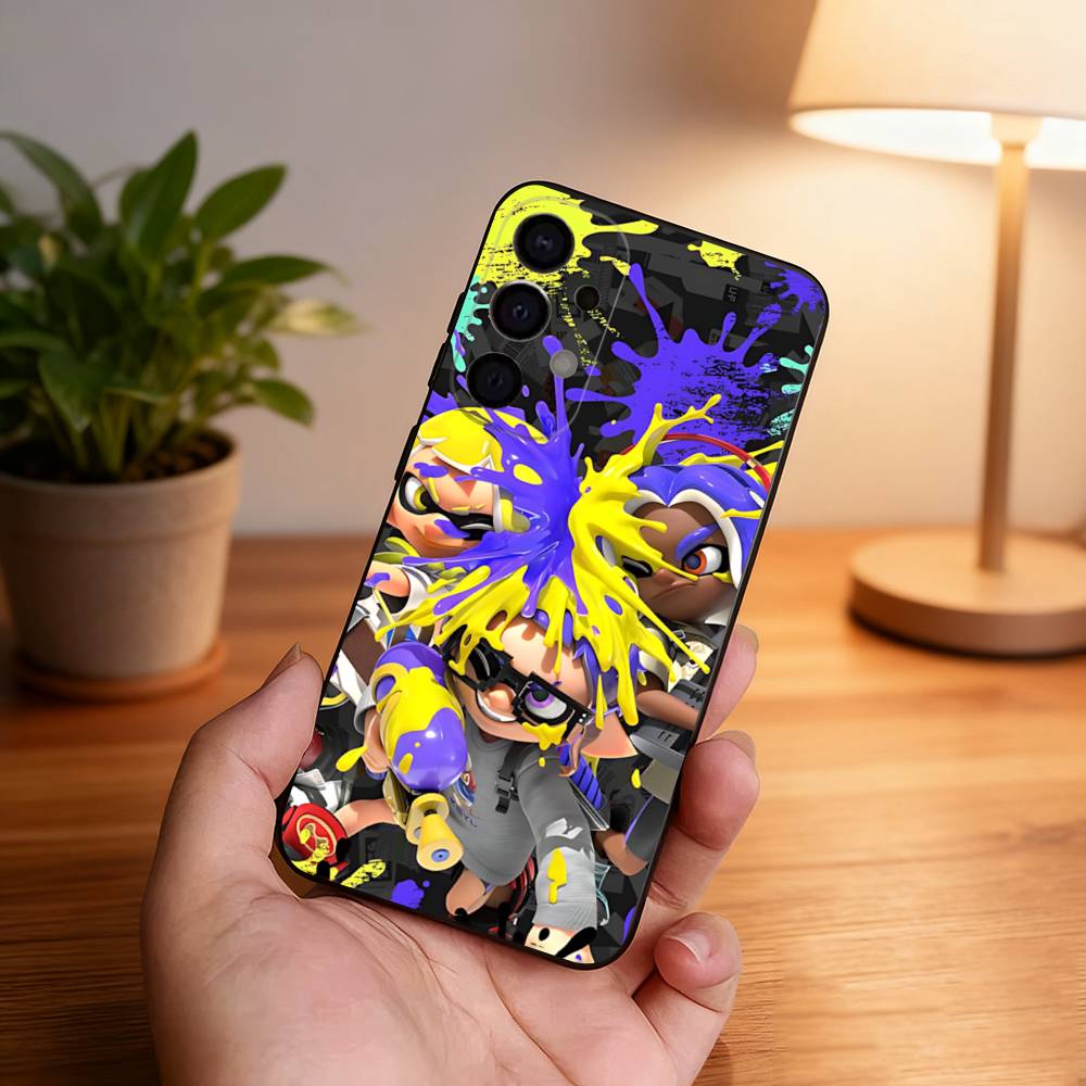 Game Splatoon Phone Case For Samsung S25,S24,S21,S22,S23,S30,Ultra,S20,Plus,Fe,Lite,5G Black Cover