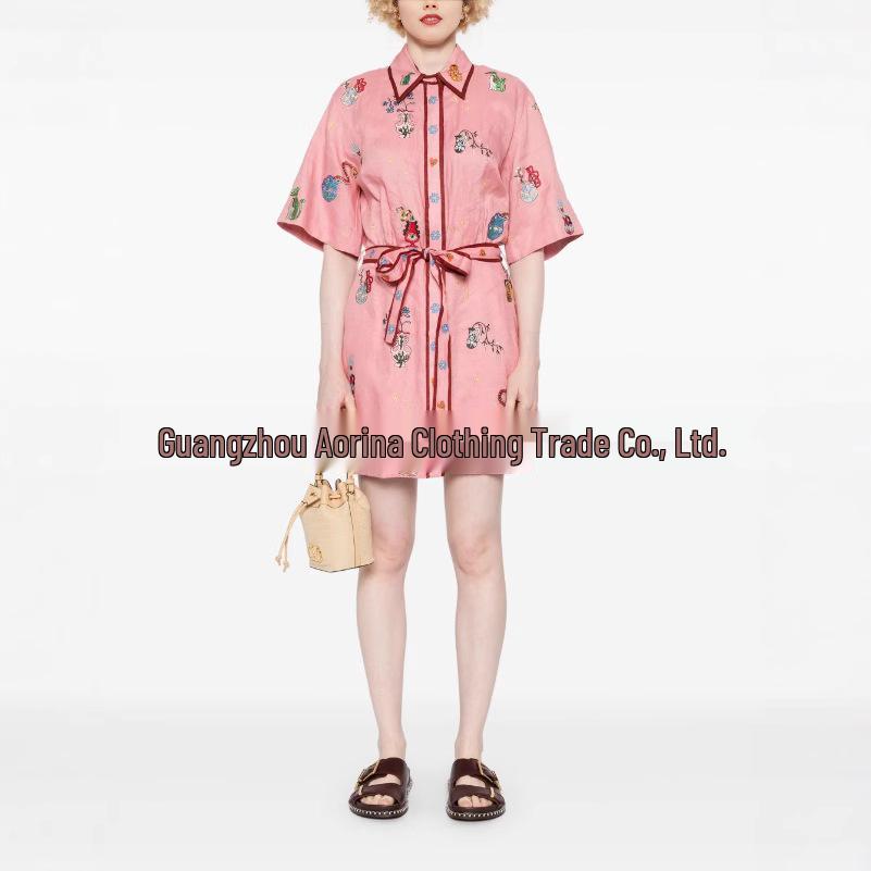 

2025 Trendy Art Print Cardigan Dress - European & American Fashion S