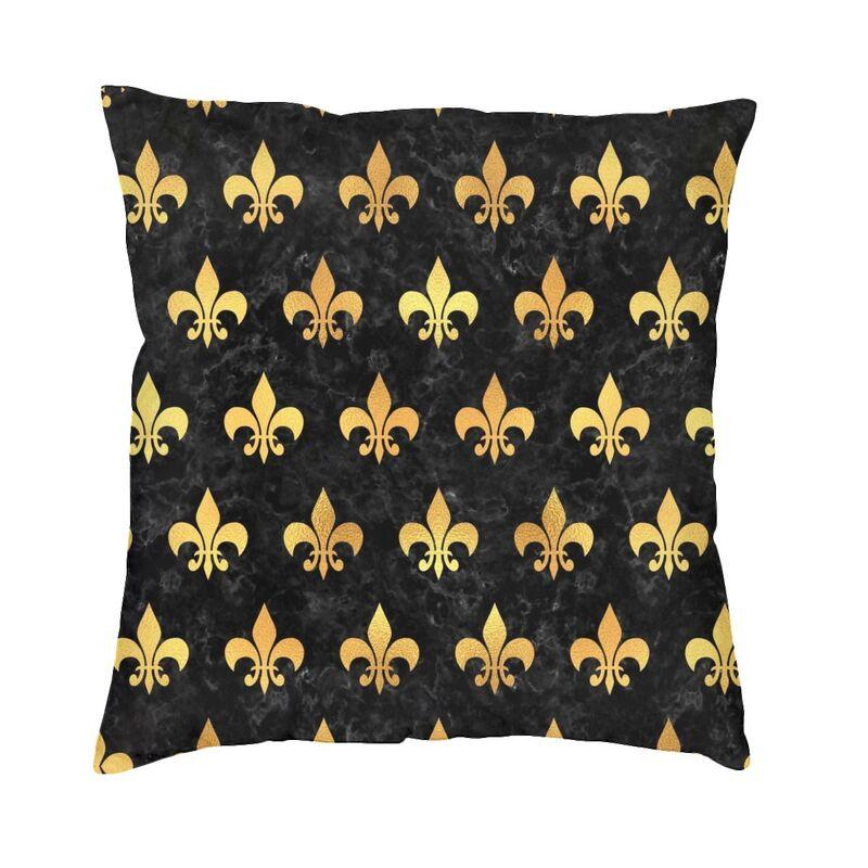 Royal Fleur De Lis Cushion Covers FleurDeLys Lily Flower Velvet Modern Pillows Case Home Decor
