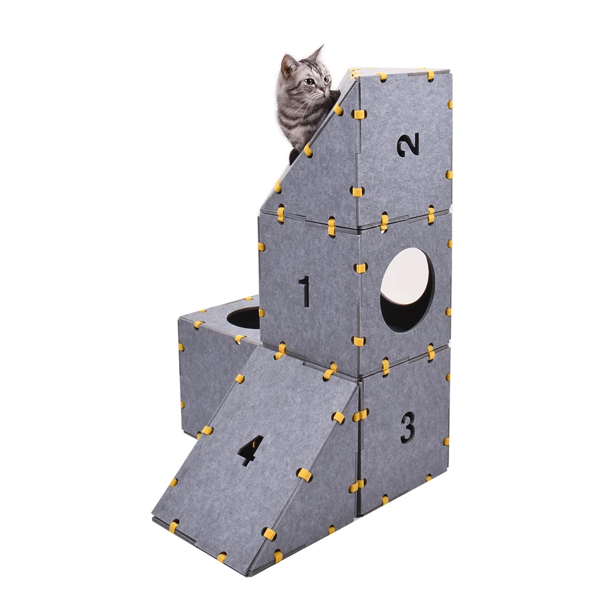 

ЛАЙМИТКЕТ Кошачий туннель Сборный Кот Раскройте своего кота Кошачий домик Игрушка, Туннель, Инстинкты кота, Игрушка, (1#2#3#4#) серый