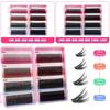 Premium DIY Mixed Cluster False Eyelash Set - 547 Dense, Curled Segments for a Customized Look