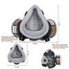 Reusable Face Cover with Filters Set,Carbon Respirator for Painting Against Gas/Dust/Organic Vapors/Smells/Fumes/Sawdust/Asbestos