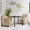 VidaXL 3-Piece Garden Dining Set with Cushions In Beige Poly Rattan 3381100