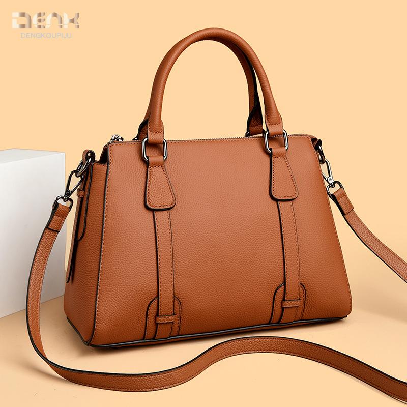 

Сумка из натуральной кожи Модная вместительная сумка через плечо из коровьей кожи Женская сумка