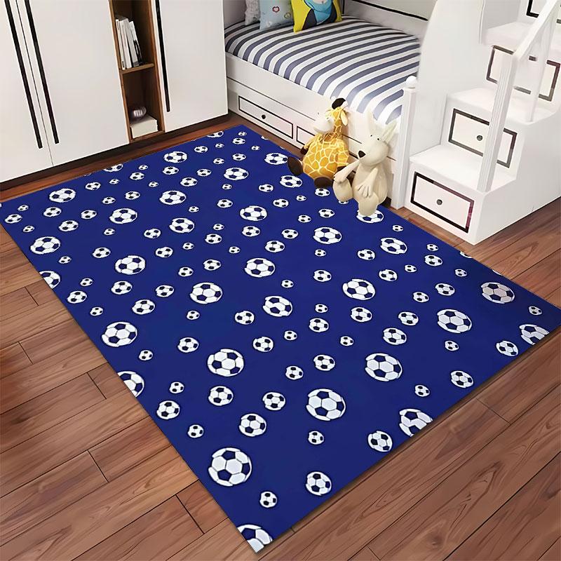 Soccer Ball Pattern Carpet suitable as a non-slip mat for the living room or bedroom sofa