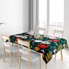 Vintage Floral Tablecloth with Green Dark Background Perfect for Dining Room Decor 2023 New Arrival in Home Textiles Large Size