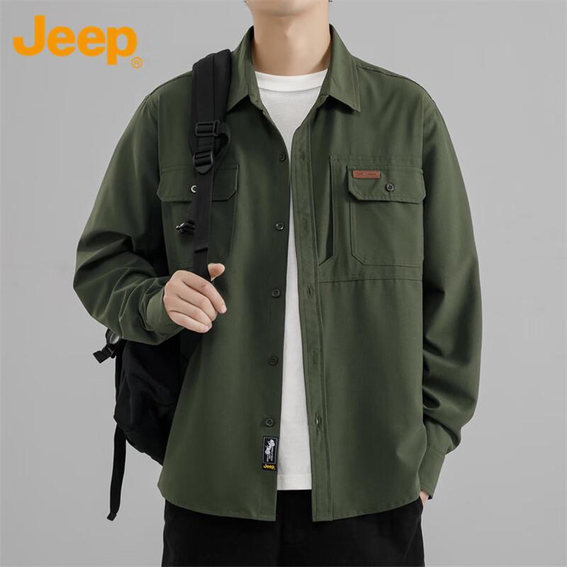 JEEP Men's Long Sleeve Casual Work Shirt