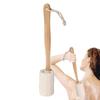 Natural Exfoliating Loofah Bath Brush Loofah Sponge Body Scrubber With Long Wooden Handle Back Brush Skin Care Unisex Home Clean