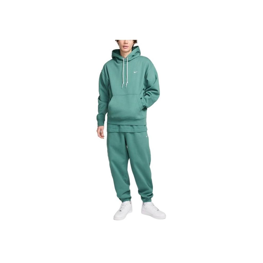 Nike Fleece Pullover Hoodie Logo Loose Fit Long Sleeve Sweatshirt Men Hoodies Green DX1355-361