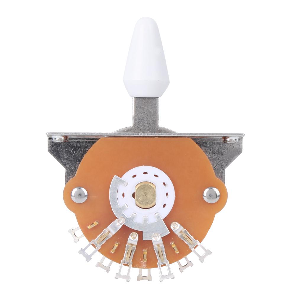 

5 Way Electric Guitar Switch Metal Plastic with Screws Musical Instrument AccessoriesWhite