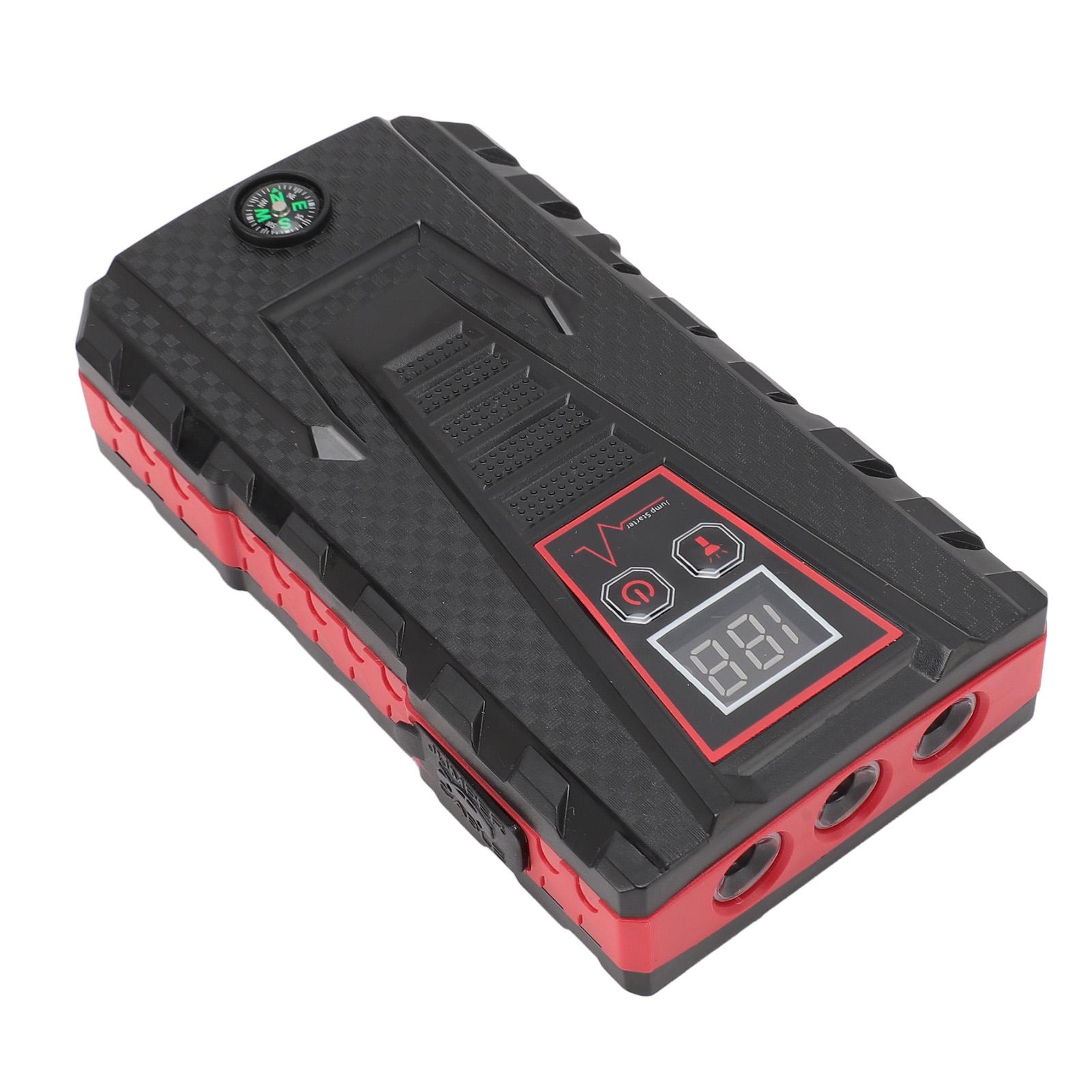 Автомобильный стартерный аккумулятор 12 В 15000 мАч с USB и светодиодным фонариком для бензиновых двигателей объемом 6,0 л и дизельных двигателей объемом 5,5 л