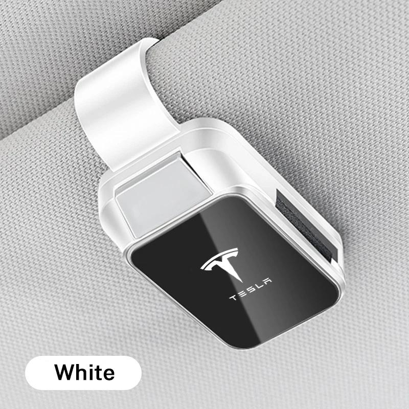 Car Sun Visor Glasses Clips Interior Eyeglasses Storage Holder Compact Storage for Tesla Model 3 S X  Y Cybertruck Roadster