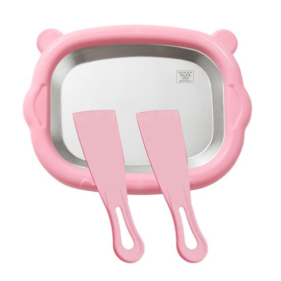 Fried Yogurt Machine Portable Home Ice Cream Roll Maker Stainless Steel Freezing Tray with 2 Spatulas BPA-Free Ice Cream Roll