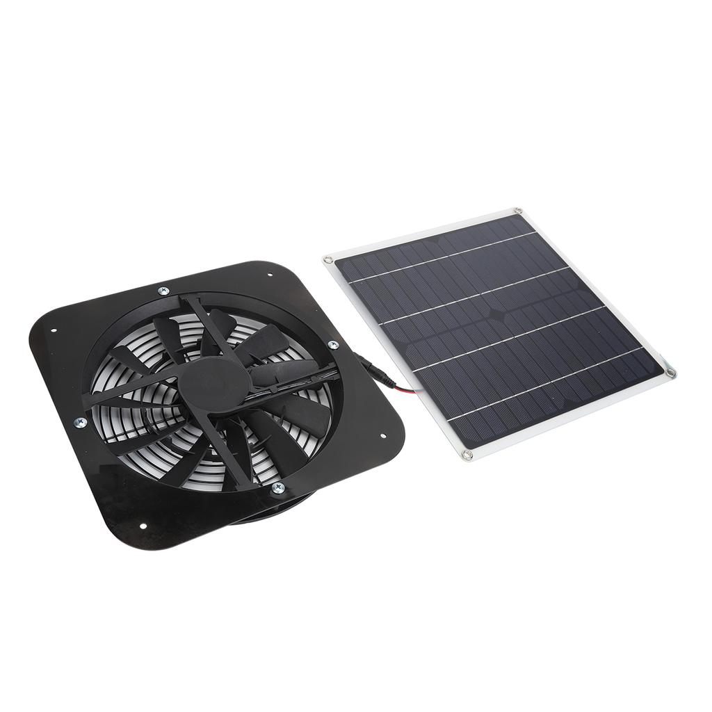 Solar Panel Fan Kit Solar Exhaust Fan 100W Solar Powered Panel with 10inch Round Fan for Greenhouse Shed Chicken Coop