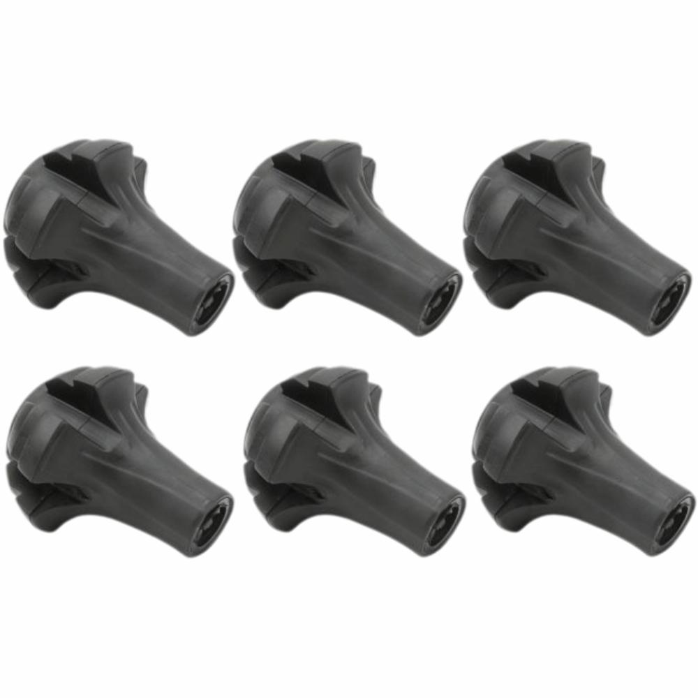 6 Pcs Spherical Hiking Pole Tips Black Hiking Pole Replacement Protectors Walking