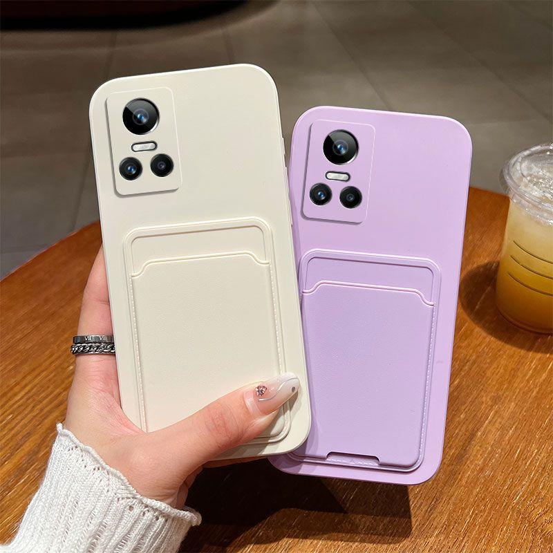 Realme Gtneo3 Mobile Phone Case Soft Silicone Protective Case Creative Bracket Creative Tide Card Bag