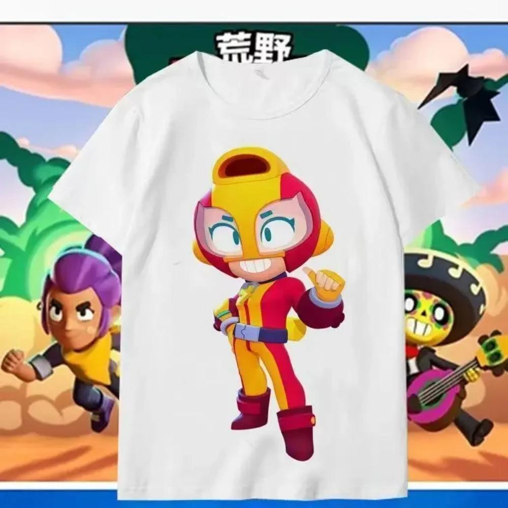 New Summer Short Sleeve Funny Game Print Children Teen T Shirt Leon Spike Kid Clothes Cosplay Costume Casual Baby Tee Top