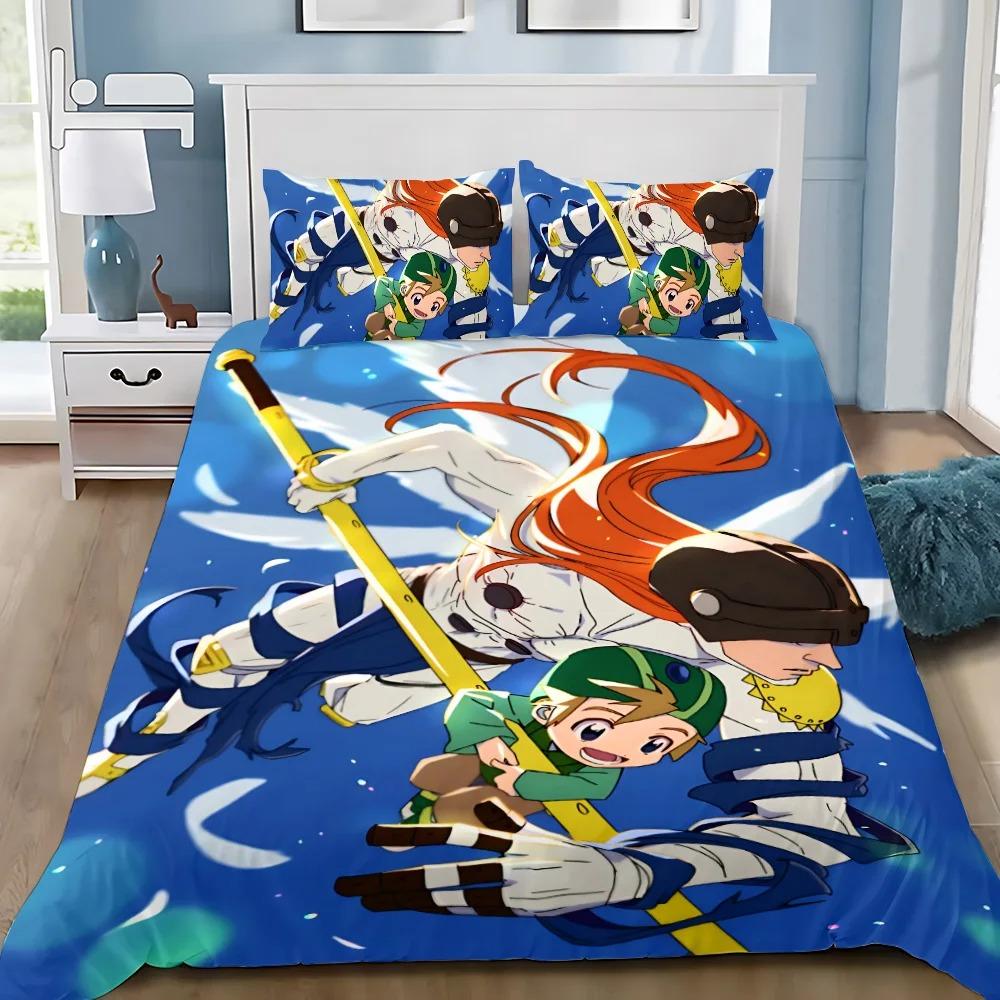 Exquisite 3D Digital monster Wallpaper Digimon Digital Printing Bedding Set Duvet Cover Comforter Bed Girls Boys Gift