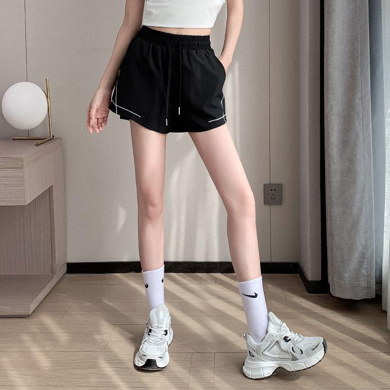 Women's Ice Silk Quick-Dry Summer Fitness Set (T-Shirt & Anti-Exposure Shorts)