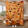 Autumn Fox And Leaves Pattern, Fall Lover Gift, Soft Cozy Blanket, Cute Woodland Design, Multi-Purpose Home Decor, Warm Comfort