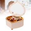 Music Box White Ballet Dancing Girl Heart Shaped Clear Melody Exquisite Durable Plastic Music Box