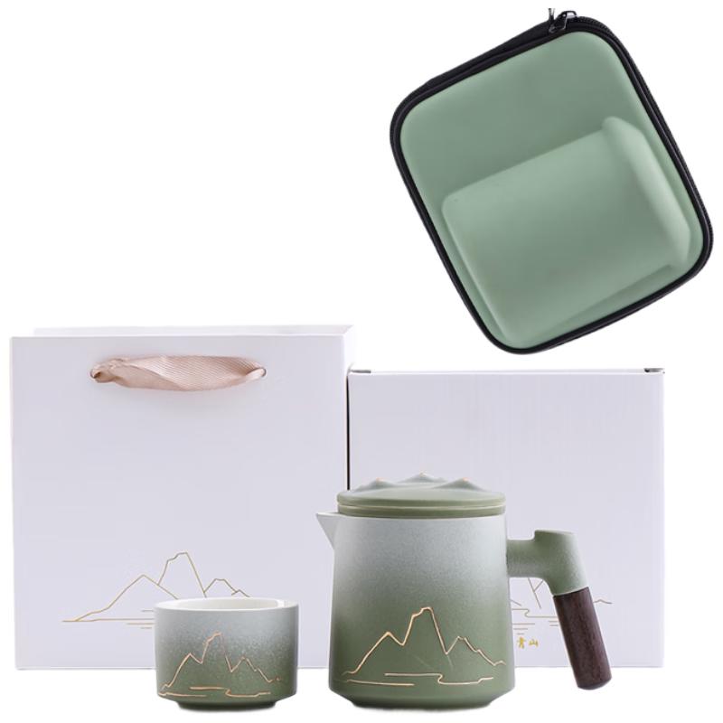 Woding Gradient Ceramic Portable Travel Tea Set
