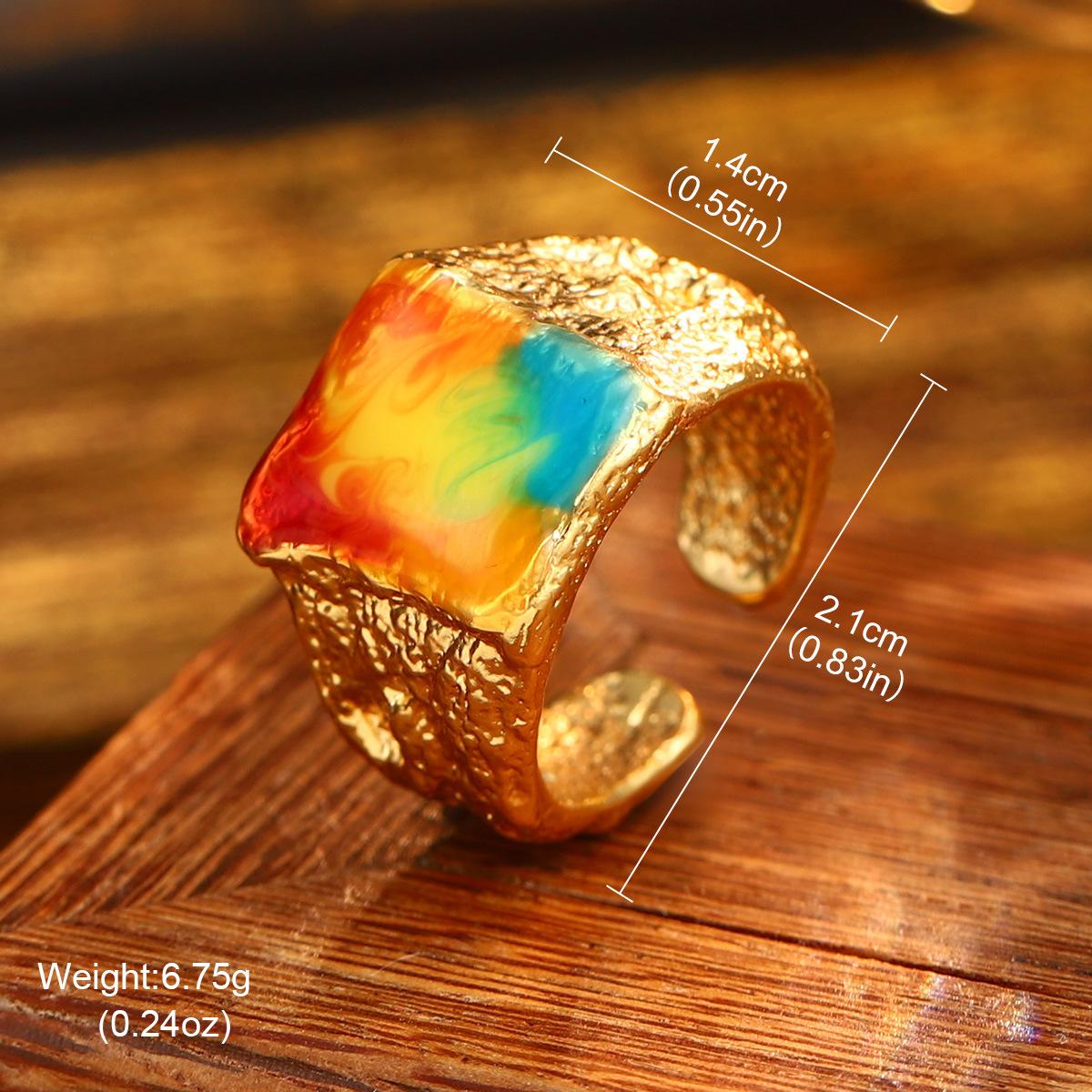 

Middle vintage jewelry oil painting series flower ring baroque natural pearl hand ornament summer niche literature and art