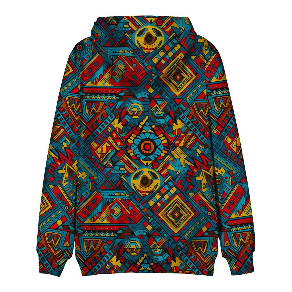 Чоловіча вільна толстовка з капюшоном і принтом квітів Чоловіча повсякденна модна спортивна толстовка