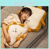Plush Toast Bear Toy Back Cushion Stuffed Doll Bedrooms Decoration Kids Gifts