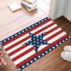 ALAGEO 4th of July Doormat American Flag Stars Stripes Patriotic Doormats Entrance Door Rug Red White Blue Summer Floor Mat for Memorial Day