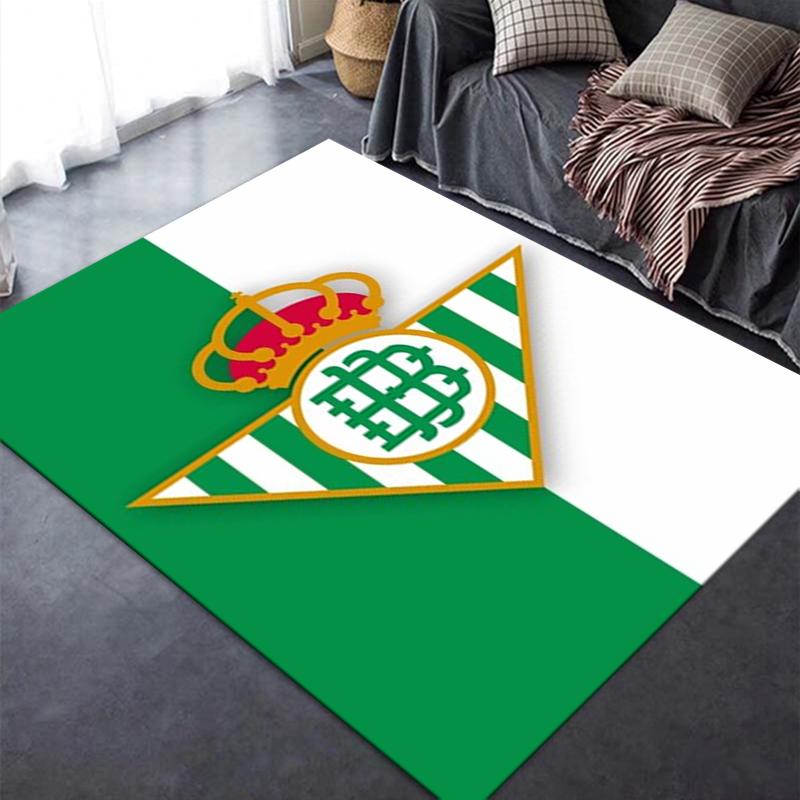 Nuovo Tappeto Real Betis 2025 per Soggiorno Camera da Letto Casa Decorazione Divano, Tappetino Antiscivolo per Giochi Bambini
