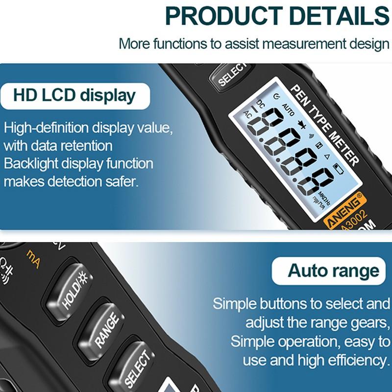 Cheap ANENG A3002 Digital Multimeter Pen Type Non Contact ACV/DCV ...