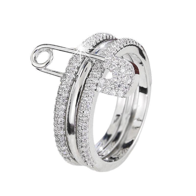 Three-Color Detachable Women's Zirconia Ring
