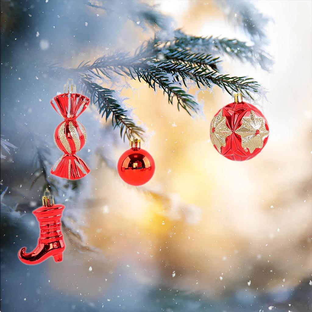 30 Pieces Christmas Ball Ornaments Set Baubles Party Favors Tree Shatterproof DIY Xmas Balls