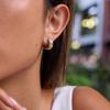 Youthway Iced Out Crystal Mixed Color Stud Earrings For Women 18K Gold Plated Stainless Steel Earrings Simple Fashion Jewelry