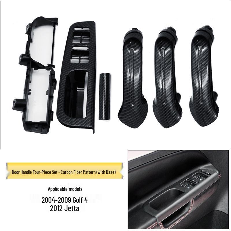 Kompatybilna wewnętrzna klamka i ramka przełącznika podłokietnika do 4-drzwiowego Volkswagena Golfa, Jetty, Bory