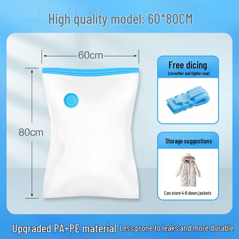 Vacuum Compression Storage Bag for Clothes, Quilts, and Pillows
