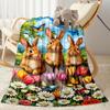Springtime Bunny Garden Blanket,Suitable for sofas, offices, travel, living rooms, Gifts to relatives and friends, Blanket,Suitable for all seasons.