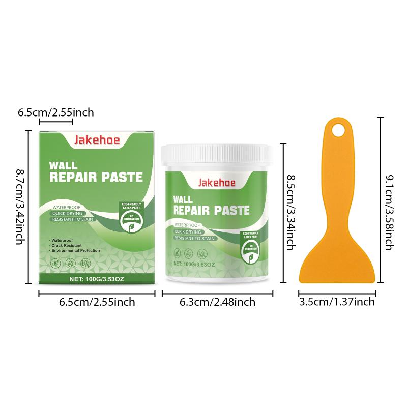 Jakehoe Wall Repair Paste - Home Wall Repair Paste For Scratches, Dents, Cracks, And Nail Holes