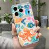 Octopus Starfish Pattern Case For iPhone 17 Pro Max Coque iPhone 16 15 14 13 Pro Max 11 Clear TPU Silicone Soft Cover