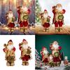 Santa Figurine with Gift Bag Ornament Christmas Decoration for Living Room and Bedroom Tabletop Holiday Party Supply