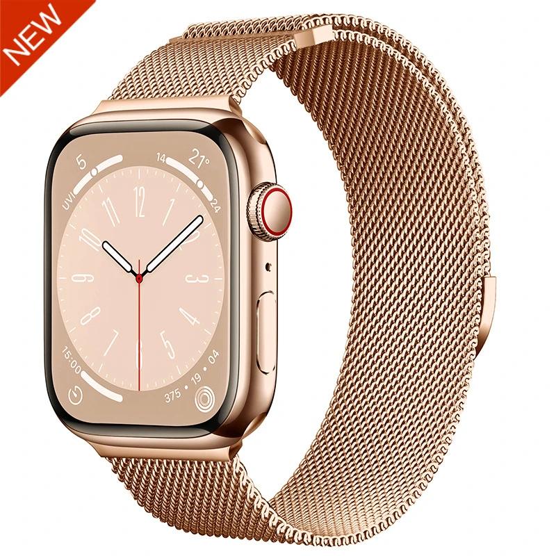 Milanese Loop Band for Apple watch Ultra 9 8 7 6 5 SE 45mm 49mm 44mm/41mm/40mm Metal Magnetic Strap iWatch 11 10 46mm 42mm Band