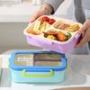 Bento Box With Dividers And Sealed Compartments For Office And School Use