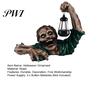 Halloween Zombie Lantern Ornament Spooky LED Light Resin Creepy Statue for Home Outdoor Garden Decoration Long-lasting
