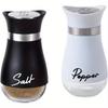 2pcs Salt and Pepper Shakers Set Glass Bottom Salt Pepper Shaker with Stainless Steel Lid Kitchen Decor and Accessories